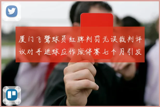 厦门飞鹭球员红牌判罚无误裁判评议对手进球应作废停赛七个月引发热议